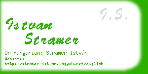 istvan stramer business card