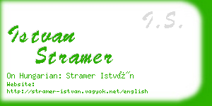 istvan stramer business card
